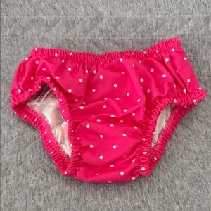 Wonder Nation Pink and White Polka Dot Diaper Cover